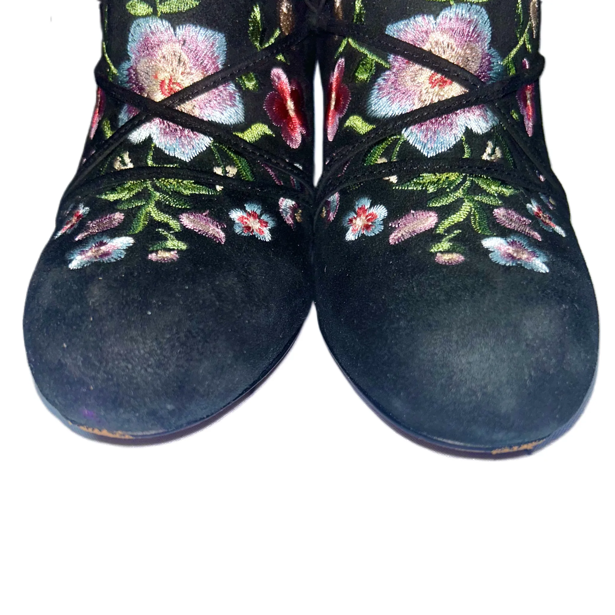 Boots Ankle Heels By Sam Edelman In Floral Print, Size: 8