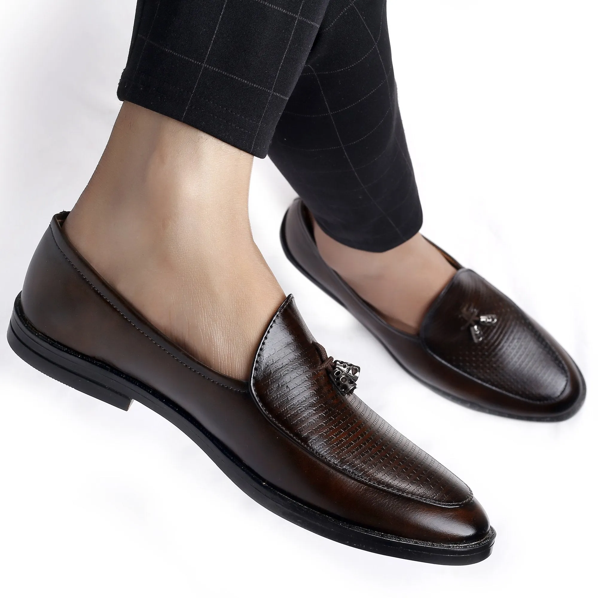 Bxxy's Men's Party Wear Tassel Casual Slip-ons