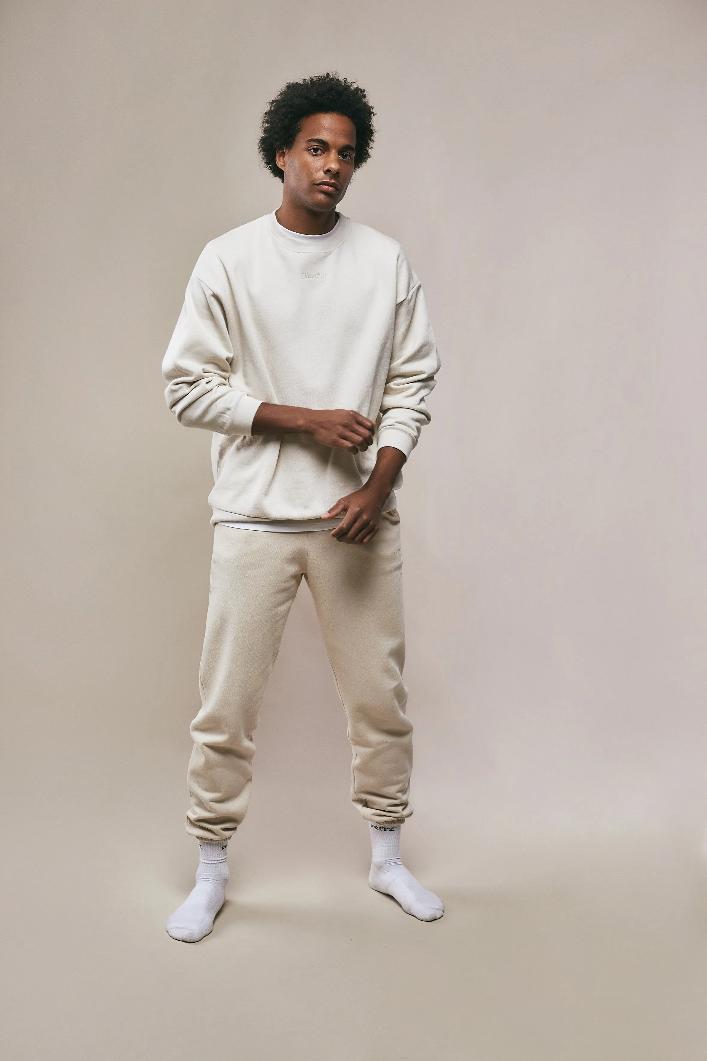 FRITZ COTTON SWEATPANTS IN LIGHT OATMEAL