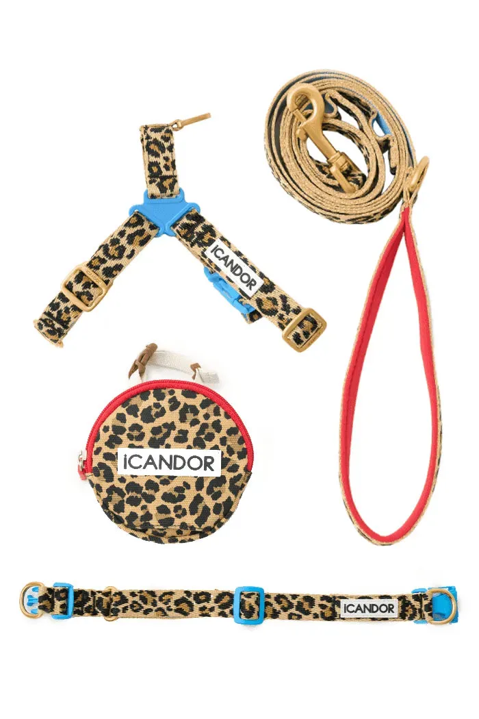 Gentle 2-Handle Dog Leash - Leopard