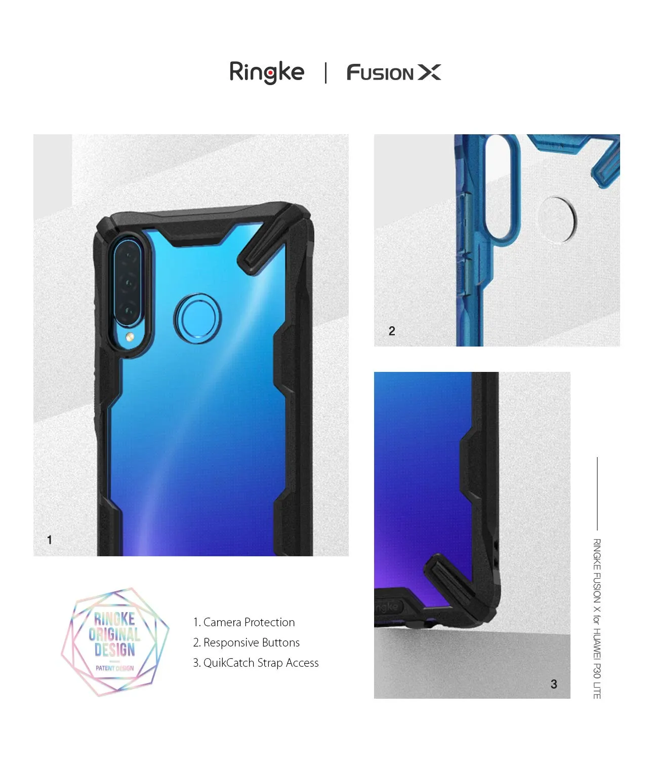 Huawei P30 Lite (Nova 4e) Back Cover Case | Fusion X - Black