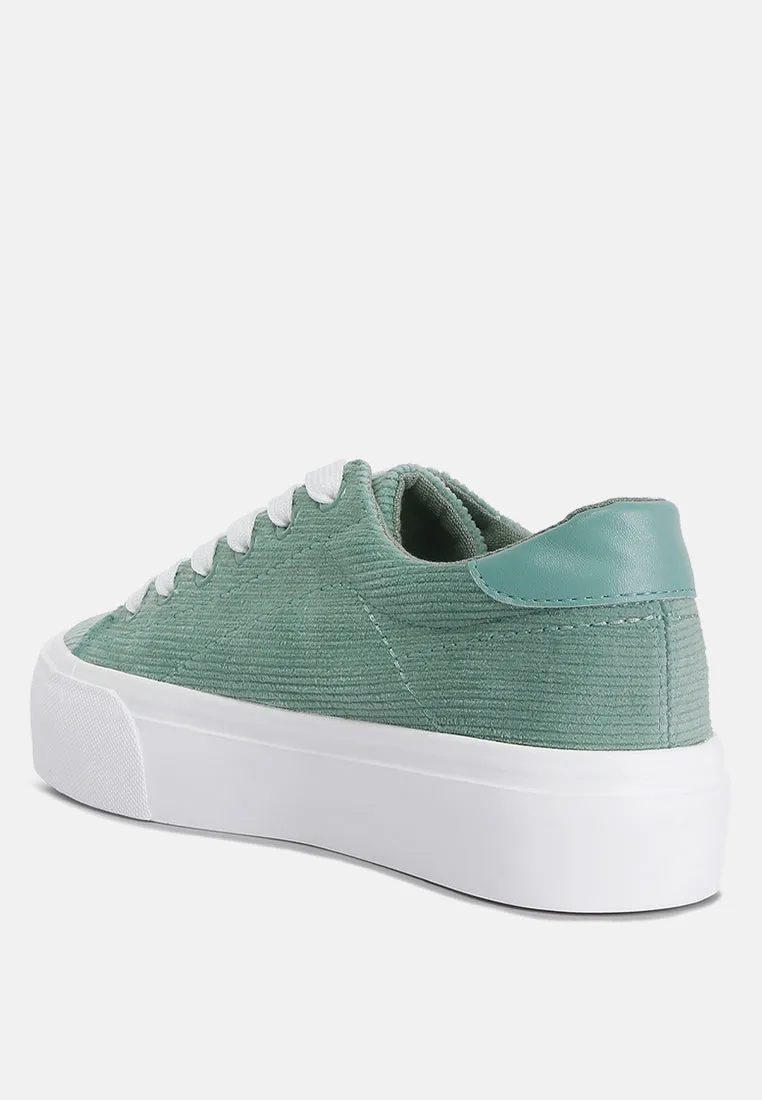 Hyra Solid Flatform Canvas Sneakers By Ruw