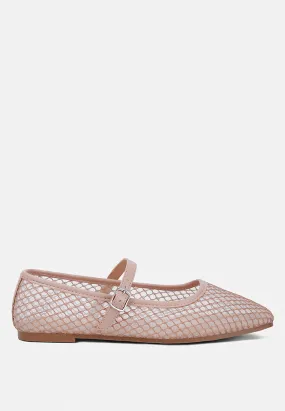 Mesh Mary Jane Flat By Ruw