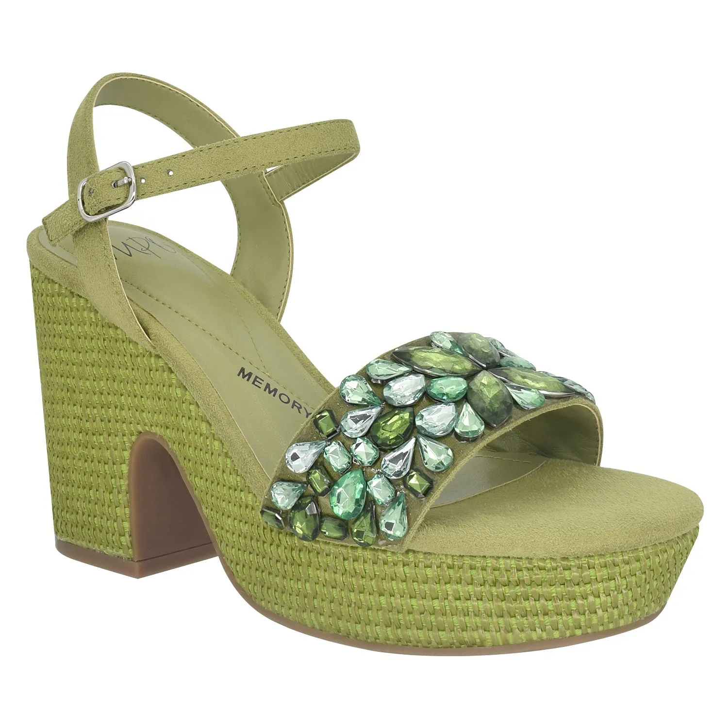 Odely Embellished Platform Sandal with Memory Foam