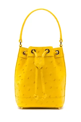 Petite Isla Tote in Yellow Ostrich