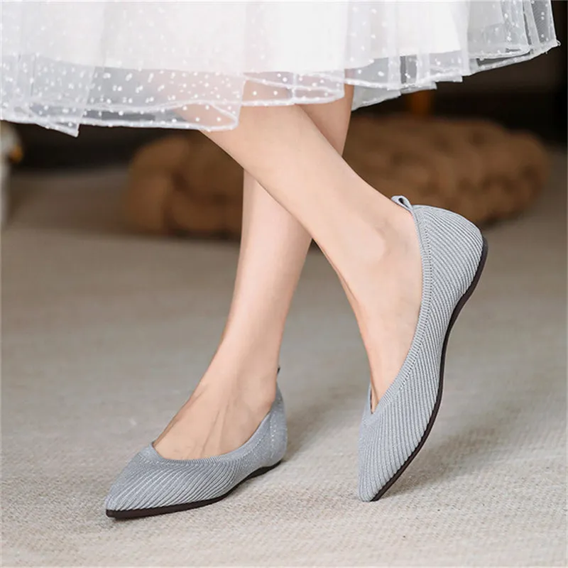 Vogue Solid Color Pointed Toe Flats